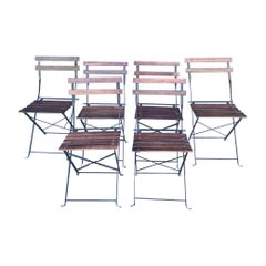 Ensemble de 6 chaises de bar pliables de style parisien vintage, avec autres disponibles