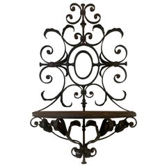 Vintage Hand forged Iron Console Table