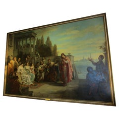 A  fine 19th c Palatial painting entitled " Venetian Festival" by August Wolf