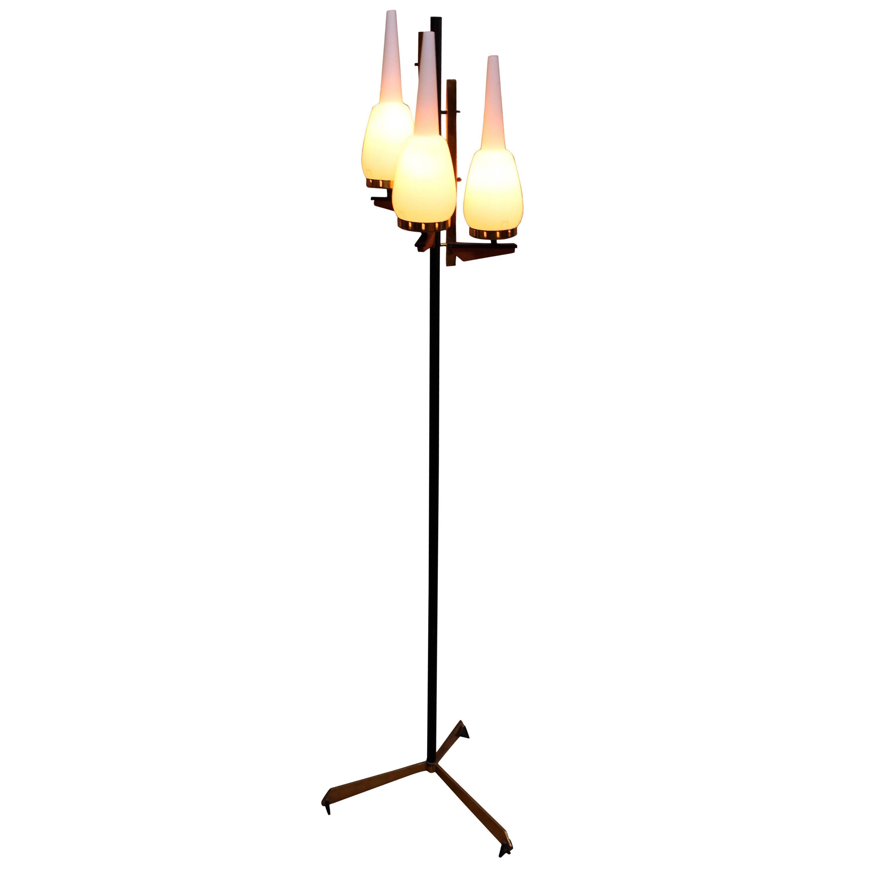 Floor Lamp in Style of Stilnovo For Sale