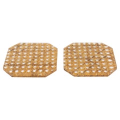 Posavasos de Lucite y Ratán para Bar Christian Dior Home