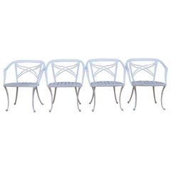 Vintage 1960s Set of Four Aluminum Patio Chairs by Brown Jordan