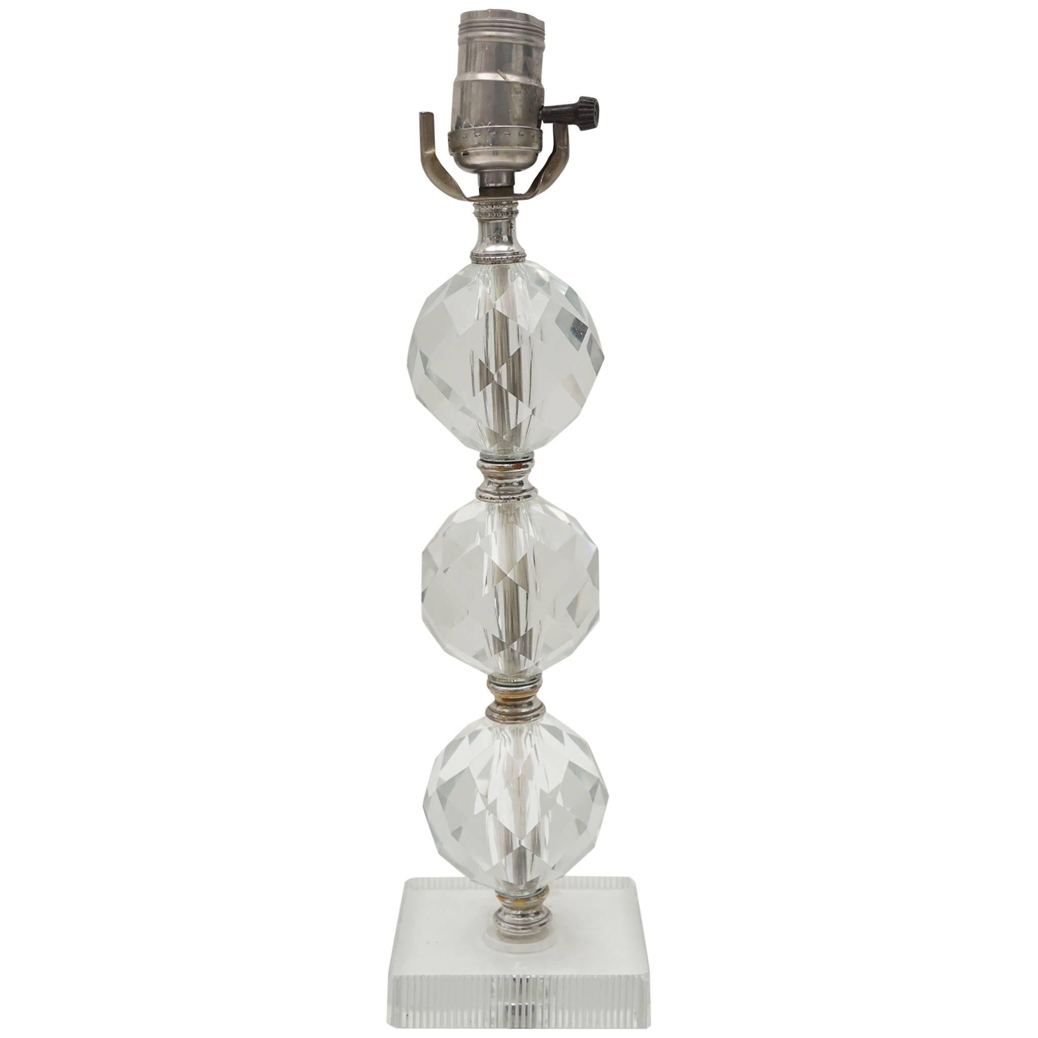 Crystal Spheres Table Lamp For Sale