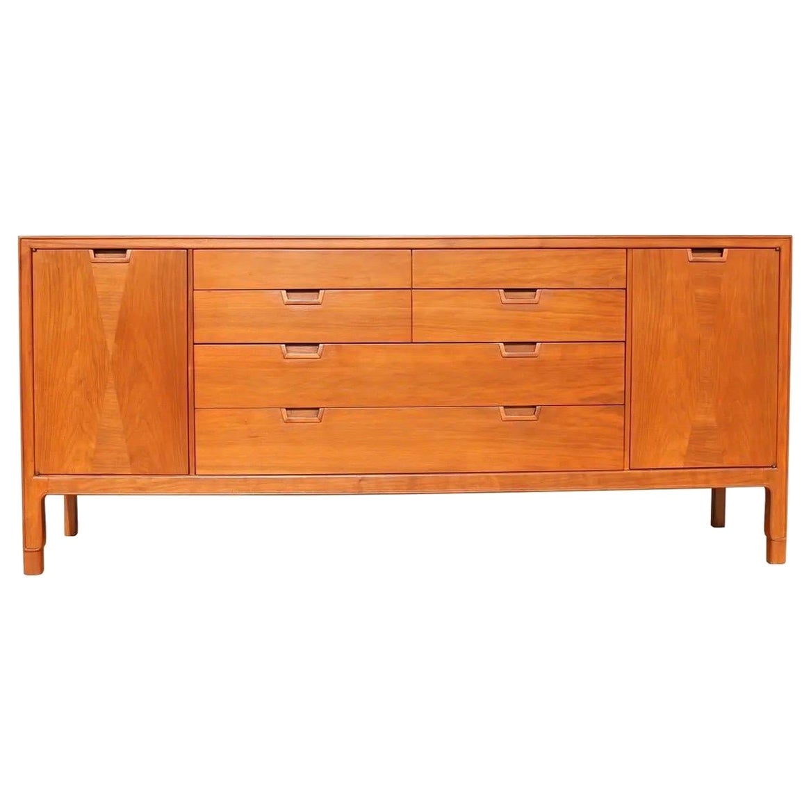 1960’s John Stuart Janus Collection Walnut 14-Drawers Dresser