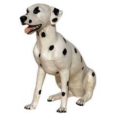 Vintage Lifesize Decorative Dalmatian Dog Sculpture, 1980