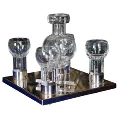  bottle and glass alcool set