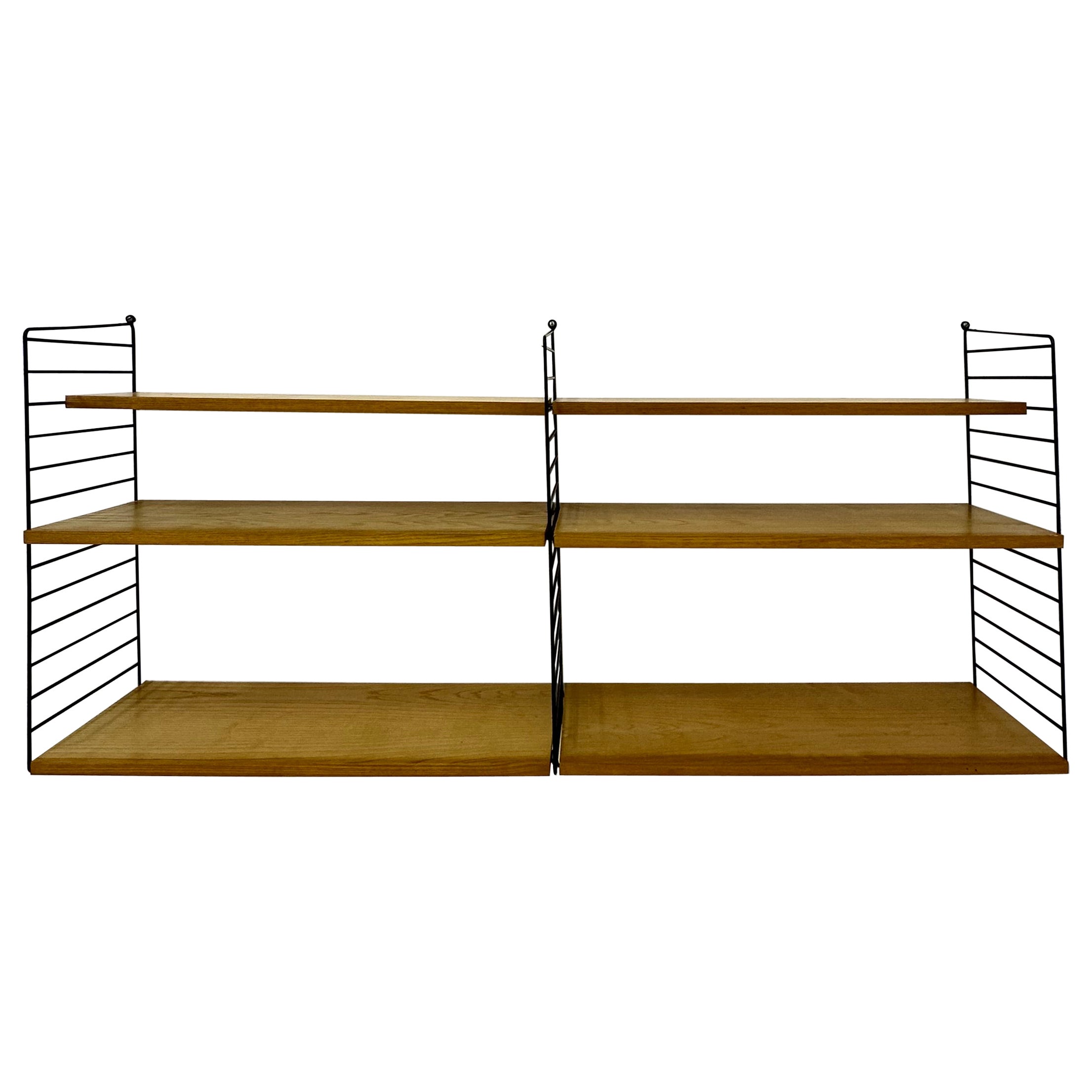 Scandinavian MidCentury Freestanding Teak Wall Unit For Sale at 1stDibs