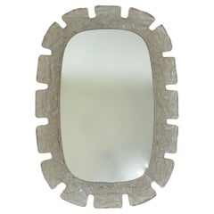 Hillebrand vintage Lucite wall mirror with backlight , 1970’s , Germany