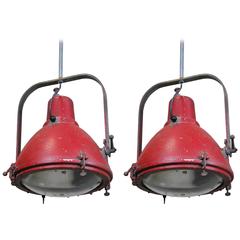 1950 Large Pair of Westinghouse Floodlights
