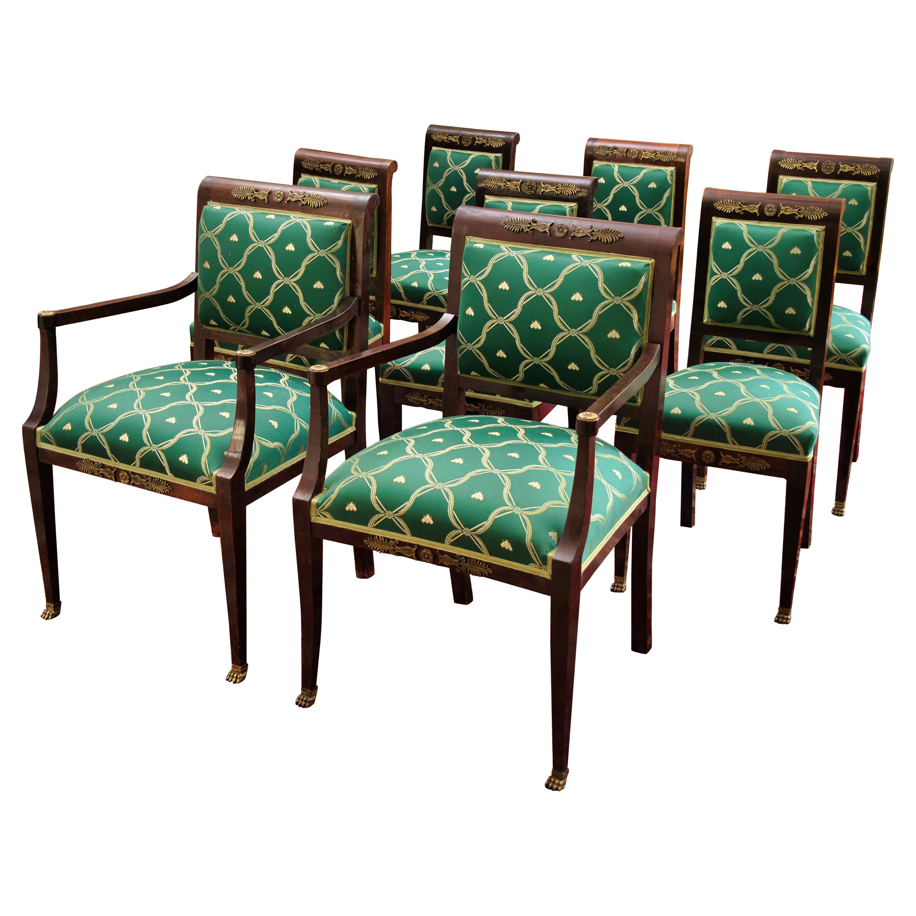 Restored set of 6 chairs and 2 armchairs - Empire