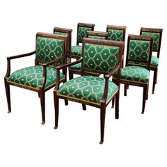 Antique Restored set of 6 chairs and 2 armchairs - Empire
