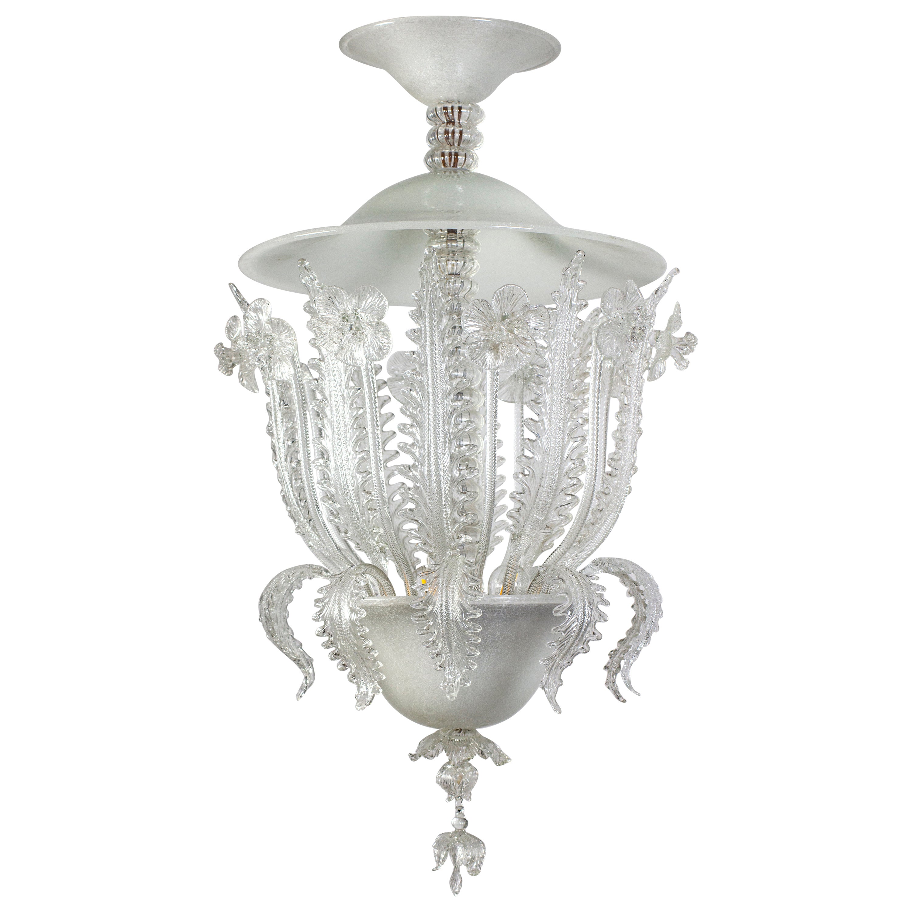 Prächtiger Murano-Glaslüster im Art-déco-Stil von Ercole Barovier, 1930er Jahre
