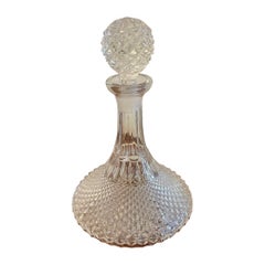 Antique Edwardian Quality Cut Glass Ships Decanter
