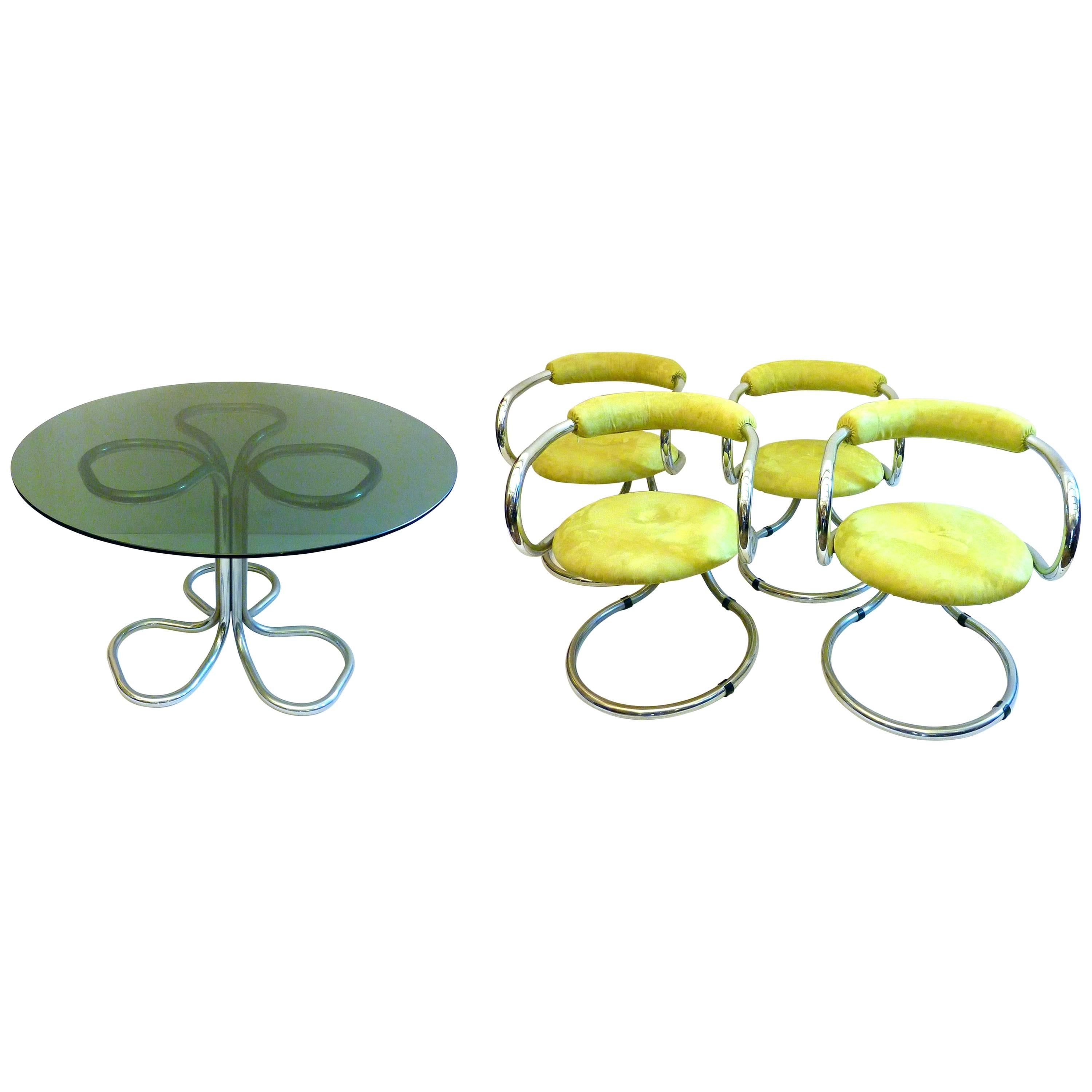 Tecnosalotto Dining Room Table and Four Chairs
