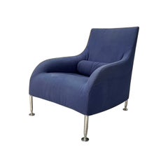 B&B Italia "Florence" Armchair - In Mid Blue Fabric