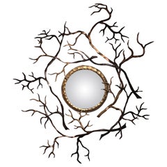 "Branchs" Mirror in Patinated Bronze by Hervé Van Der Straeten