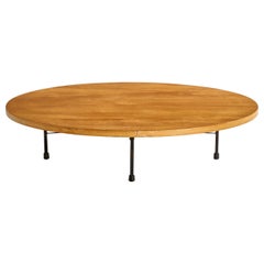 American Designer, Coffee Table, Birch, Iron, USA, 1950s