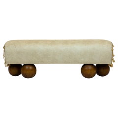Ball Foot Bench with Saddle Shaped Seat - Customizable