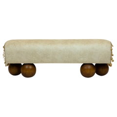 Ball Foot Bench with Saddle Shaped Seat