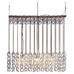 Lustre italien Giogali du milieu du siècle dernier par Angelo Mangiarotti pour Vistosi