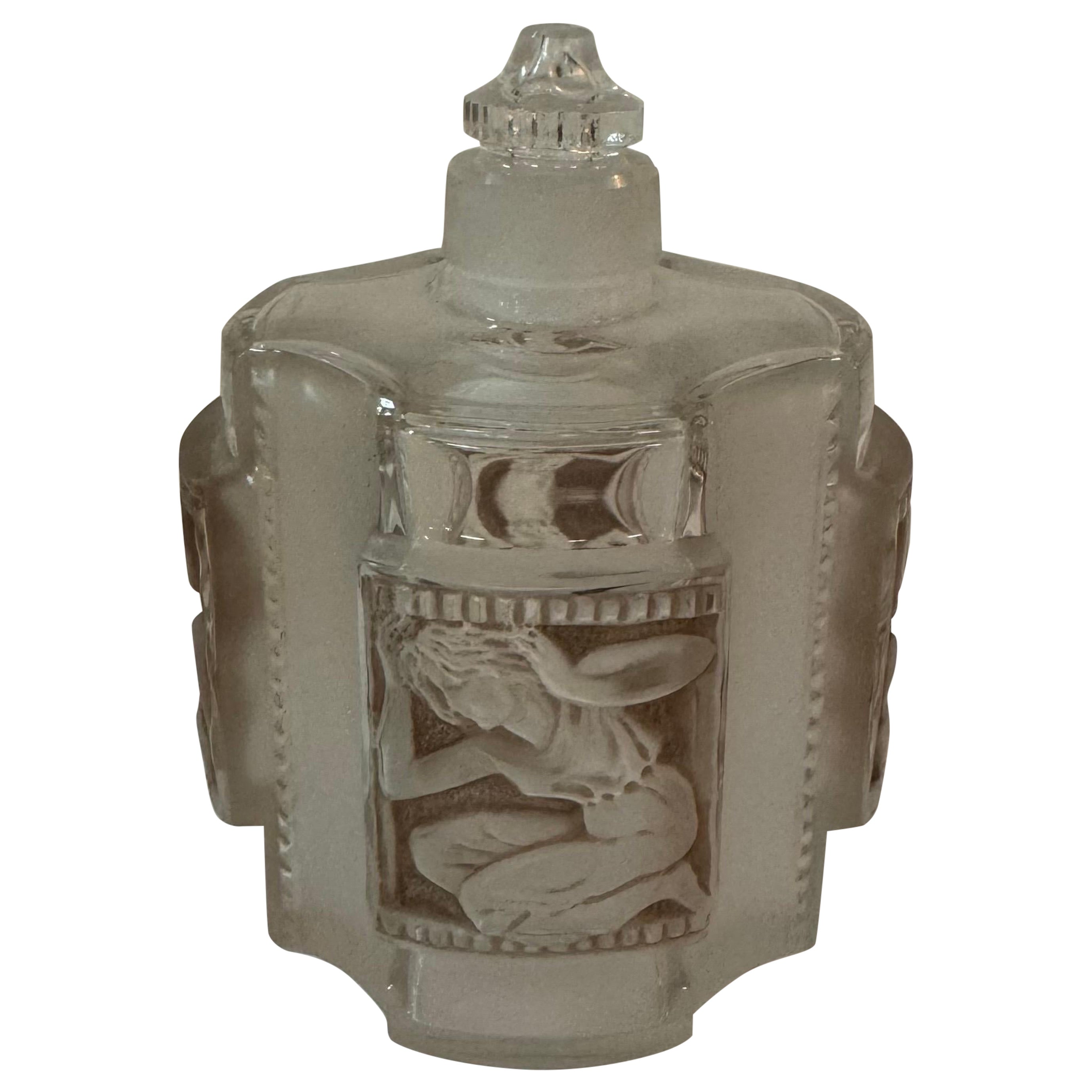 Rene Lalique France Helene Crystal Perfume Bottle circa 1940