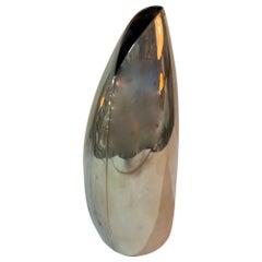Vintage F.A.L.A. Guido Niest Lega Argentata Sculptural Silvered Vase