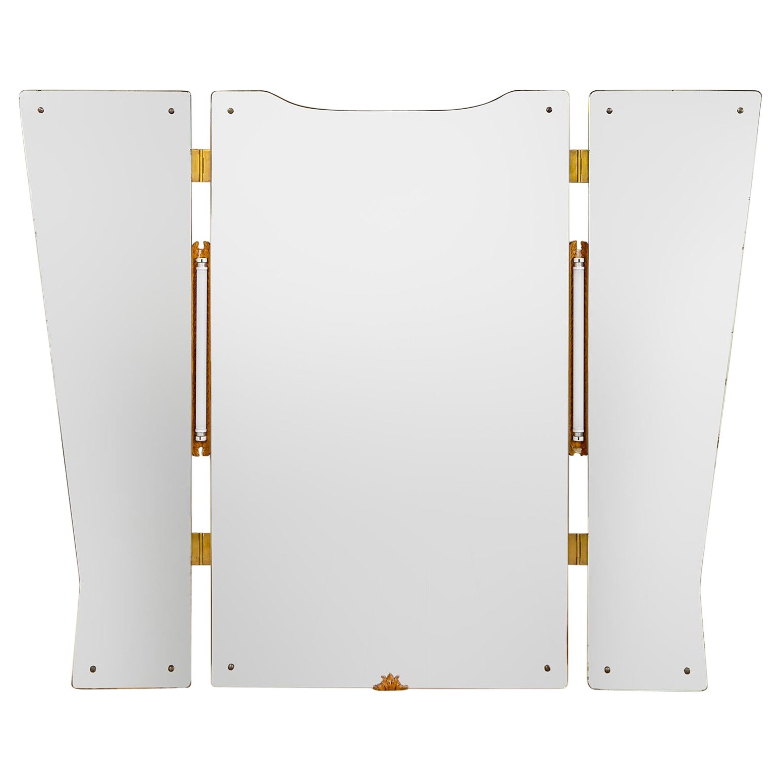 20th Century Osvaldo Borsani Bright Wall Mirror For Sale