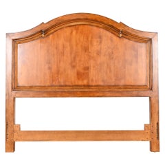 Vintage Century Furniture French Provincial Carved Cherry Wood Queen Size Headboard