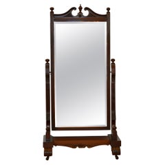 Vintage Victorian Mahogany Cheval Mirror