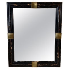 Karl Springer/ Enrique Garcel Inlaid Horn Mirror With Brass Details