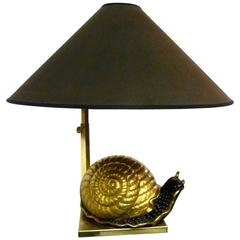 Italian 1970s Snail Porcelain Table Lamp