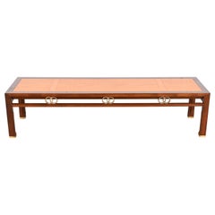 Michael Taylor for Baker Far East Collection Teak, Walnut, & Brass Coffee Table