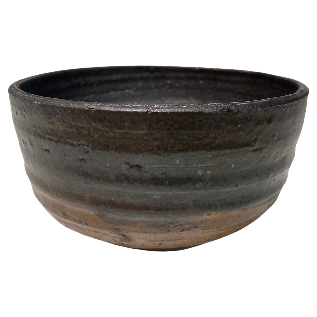 Tashiko Tazaezu Signierte glasierte Chawan-Teeschale aus japanischer Hawaii-Studio-Keramik, signiert