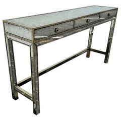John Stuart Smoked Antique Mirrored Console Table