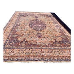 Antike Brown und Elfenbein türkischen Sivas Bereich Teppich 8,10 x 11,8 ft