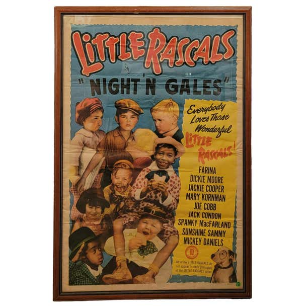 Lottle Rascal Frame Vintage Frames Original Little Rascals Movie Poster For Sale at 1stDibs