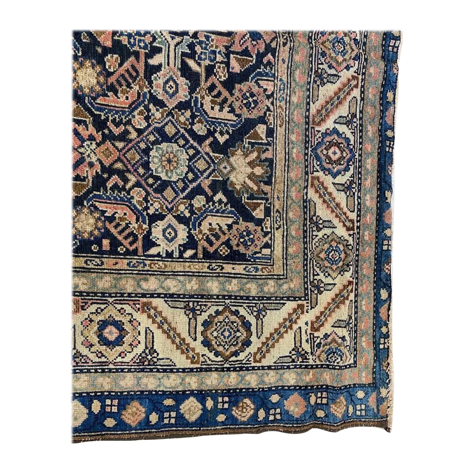 This lovely handwoven antique Malayer rug measures 5 x 12.2 ft. in excellent condition.
  
