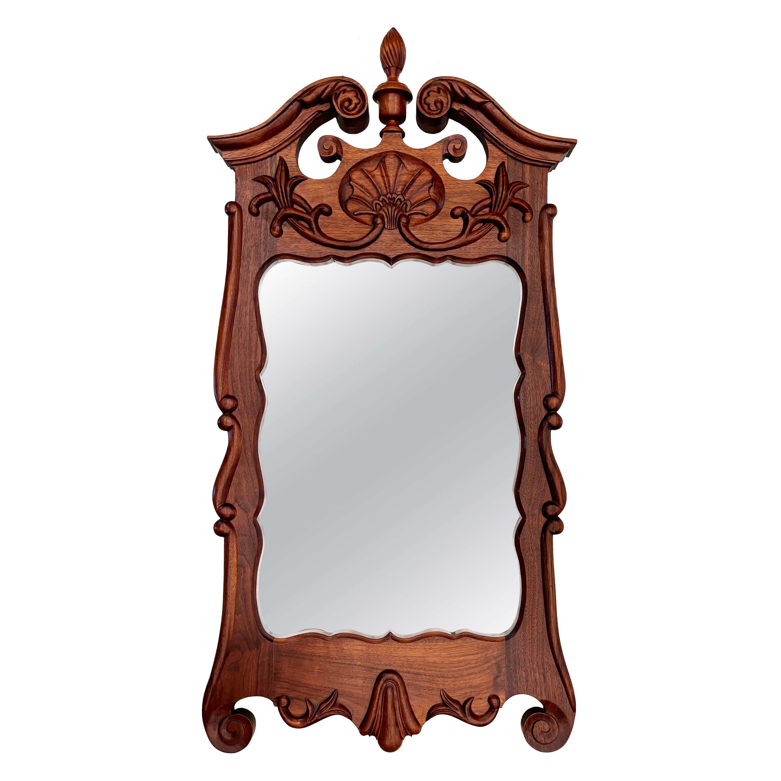 Chippendale Walnut Custom-made Mirror 