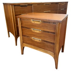 Vintage mid century modern Kent Coffey nightstand “impact” collection 1960s