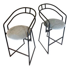 Vintage A set of Black Post Modern barstools by Cali-Style, circa 1980s