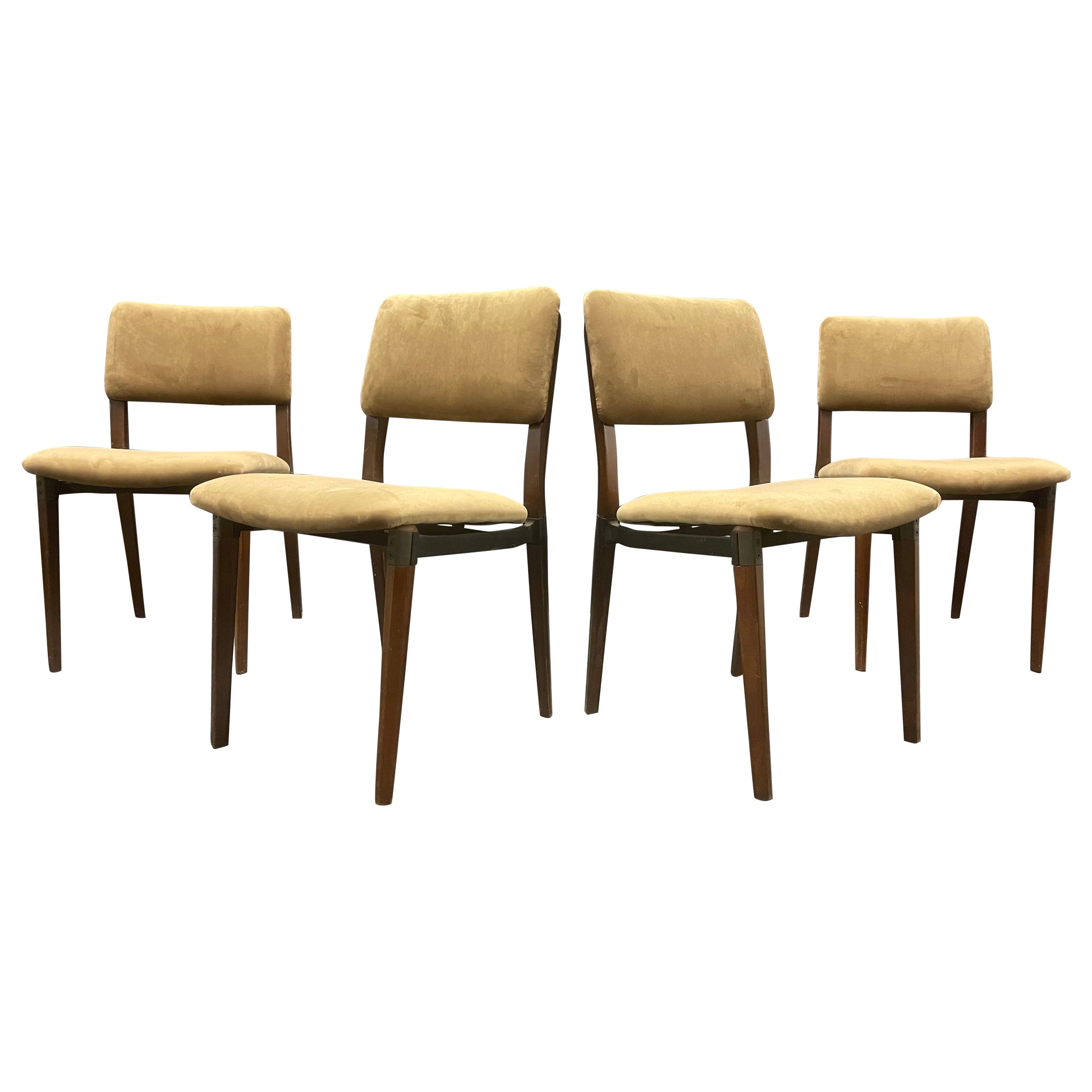 set of 4 signed eugenio gerli S82 chairs by tecno