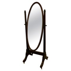 Large French Oval Cheval Dressing Mirror   This is a very stylish and elegant p