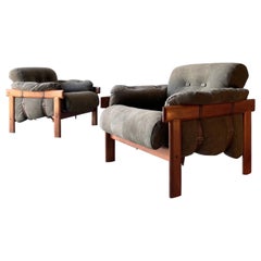 HW Klein Teak Lounge Chairs,  a Pair