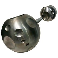 Brushed Metal Vessel, Sculptural Object by Raju Peddada - "Untitled Vessel"