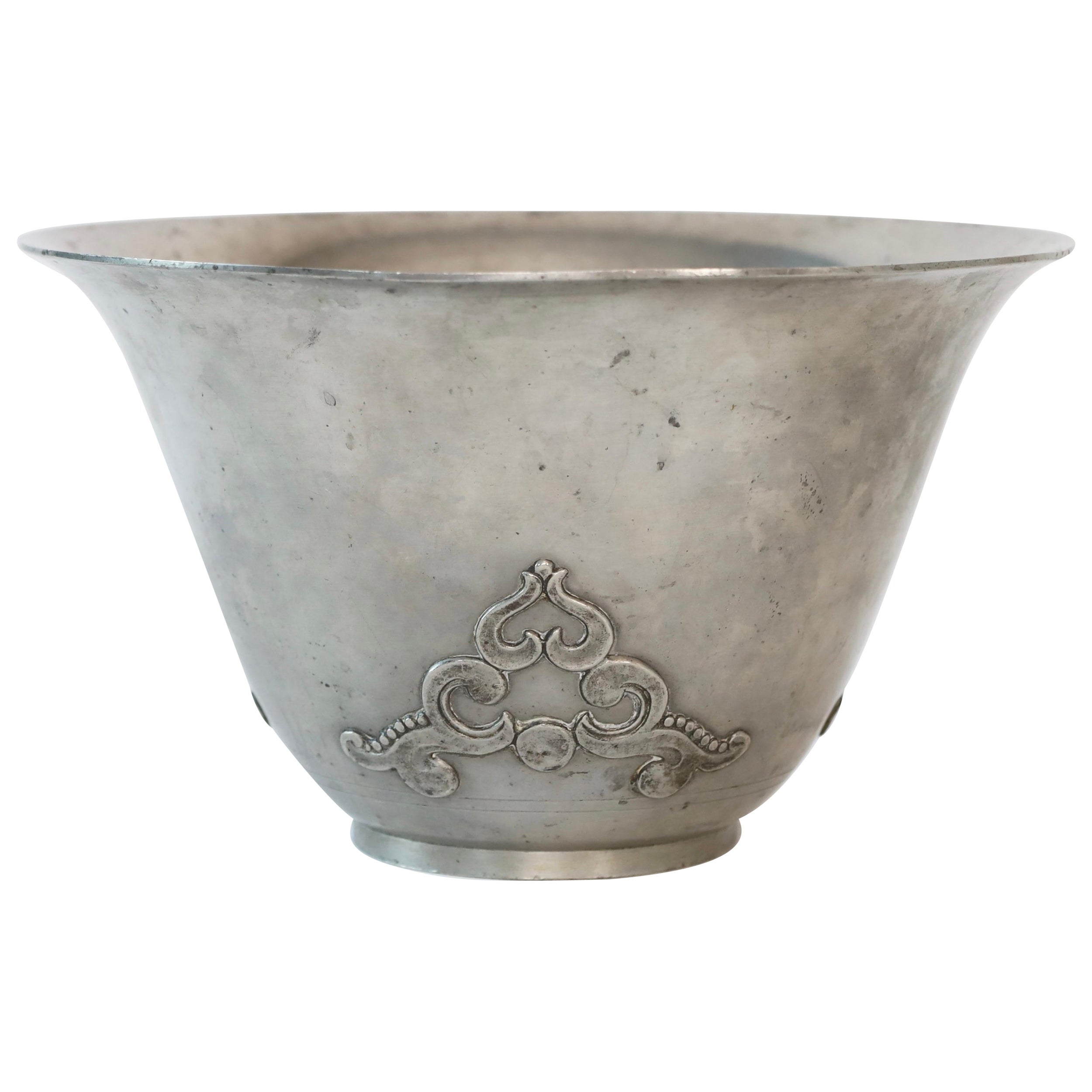 Large Pewter Bowl by Just Andersen, 1920s, Denmark For Sale