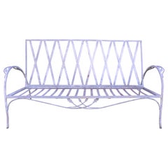 Art Deco Wrought Iron Salterini Mt. Vernon Oak Leaf Sofa