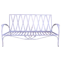 Art Deco Wrought Iron Salterini Mt. Vernon Oak Leaf Sofa