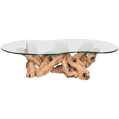 Mid-Century Modern Organic Free-Form Driftwood Cocktail Table