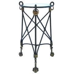 Vintage Brass and Metal Ball and Claw Drinks Table 