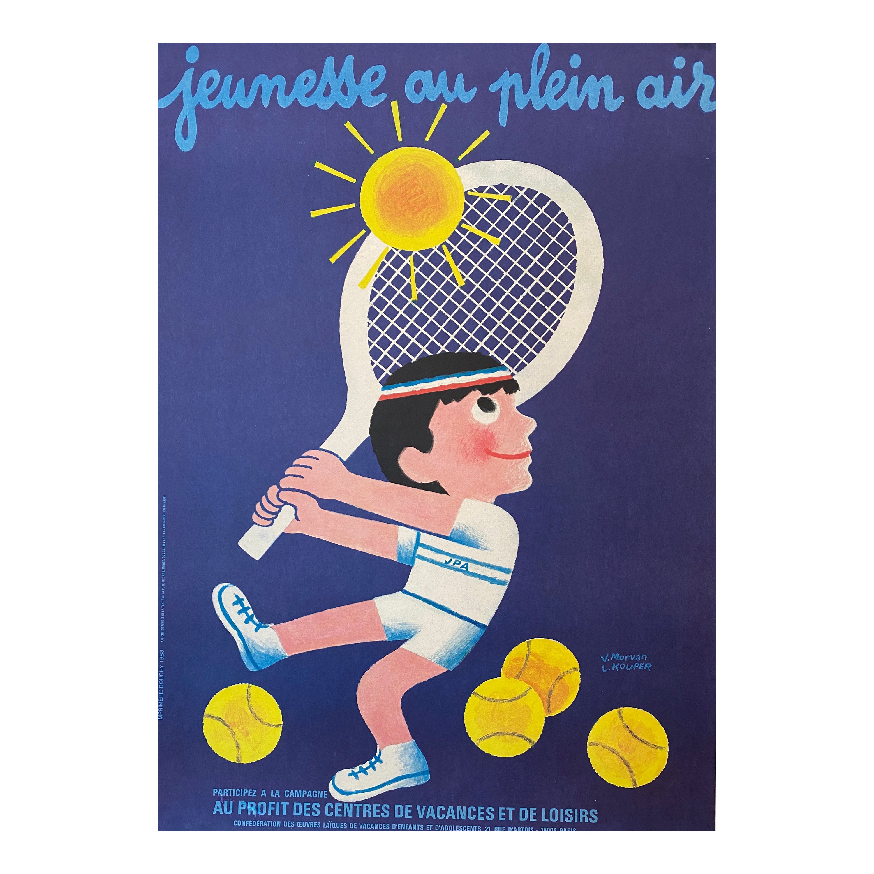 Original-Vintage-Poster, „Jeunesse Au Plein Air“, V. Morvan & L. Kouper, ca. 1980